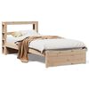 vidaXL Posteľn&yacute; r&aacute;m s čelom biely 75x190 cm borovicov&yacute; mas&iacute;v