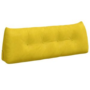 vidaXL Podu&scaron;ka na chrb&aacute;t Žlt&aacute; 140 x 24 x 50 cm Zamat