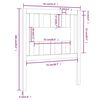 vidaXL Čelo postele sivé 81x4x100 cm masívna borovica