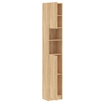 vidaXL Kúpeľňová skrinka, dub sonoma 32x25,5x190 cm, kompozitné drevo