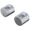 vidaXL Z&aacute;tky 2 pcs Strieborn&aacute; M6 x 12 mm Kov