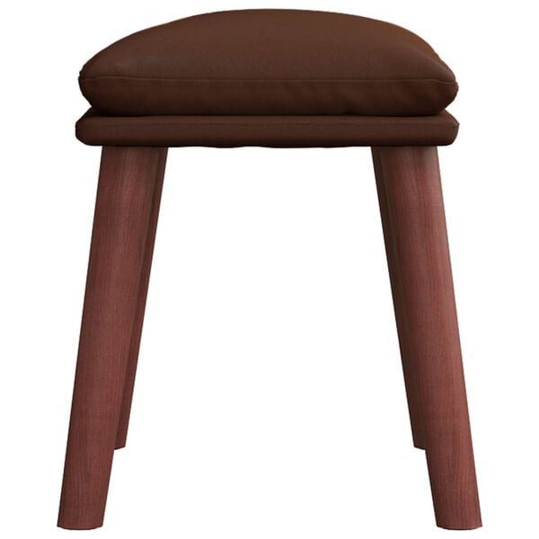 vidaXL Podnožka hnedá 45x29,5x35 cm umelá koža