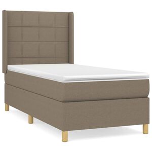 vidaXL Posteľn&yacute; r&aacute;m boxsping s matracom sivohned&yacute; 80x200 cm l&aacute;tka