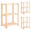 vidaXL Reg&aacute;ly s 3 policami 3 ks 60x38x90 cm borovicov&yacute; mas&iacute;v 150 kg