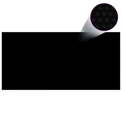 vidaXL Bazénová plachta, čierna 450x220 cm, PE