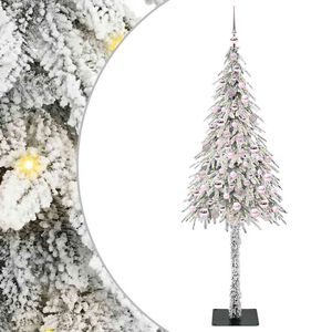 vidaXL Vianočn&yacute; stromček s 300 LED-i Biela 210 cm PE a oceľ