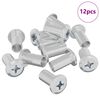 vidaXL Z&aacute;mkov&aacute; matica 12 ks Niklov&aacute; M6 x 15 mm Oceľ