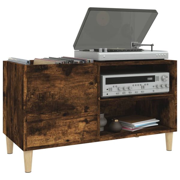 vidaXL Skrinka na platne dymov&yacute; dub 84,5x38x48 cm kompozitn&eacute; drevo