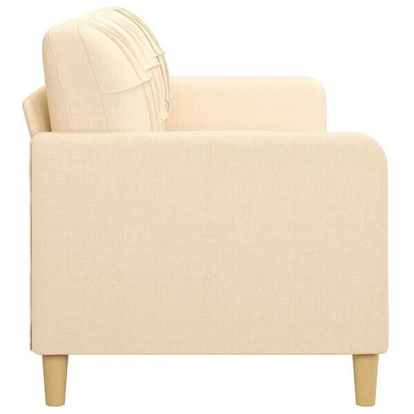 vidaXL 3-miestna pohovka kr&eacute;mov&aacute; 210 cm l&aacute;tka