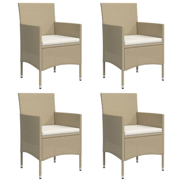 vidaXL 5-dielna z&aacute;hradn&aacute; jed&aacute;lensk&aacute; s&uacute;prava s vank&uacute;&scaron;mi b&eacute;žov&aacute; a čierna