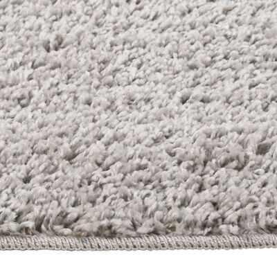 vidaXL Chlpatý koberec bledosivý 140x200 cm protišmykový