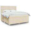 vidaXL Posteľn&yacute; r&aacute;m boxspring s matracom kr&eacute;mov&yacute; 180x200 cm l&aacute;tka
