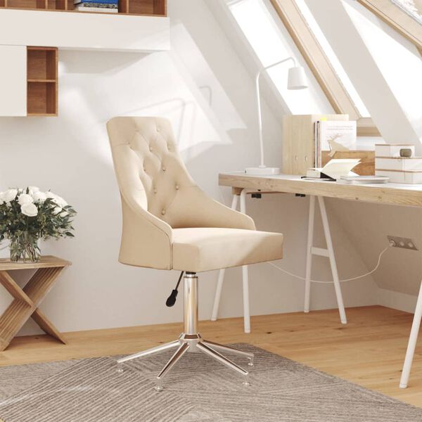 vidaXL Otočn&aacute; jed&aacute;lensk&aacute; stolička kr&eacute;mov&aacute; l&aacute;tkov&aacute;