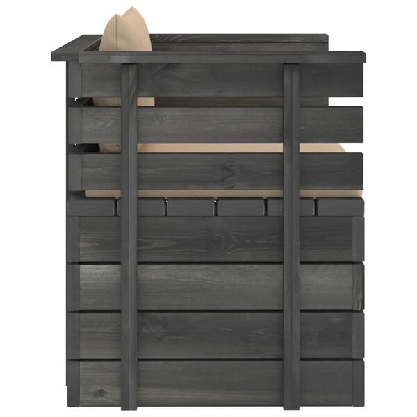 vidaXL Záhradné kreslo s podložkami, borovicové drevo