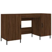 vidaXL Stôl hnedý dub 140x50x75 cm kompozitné drevo