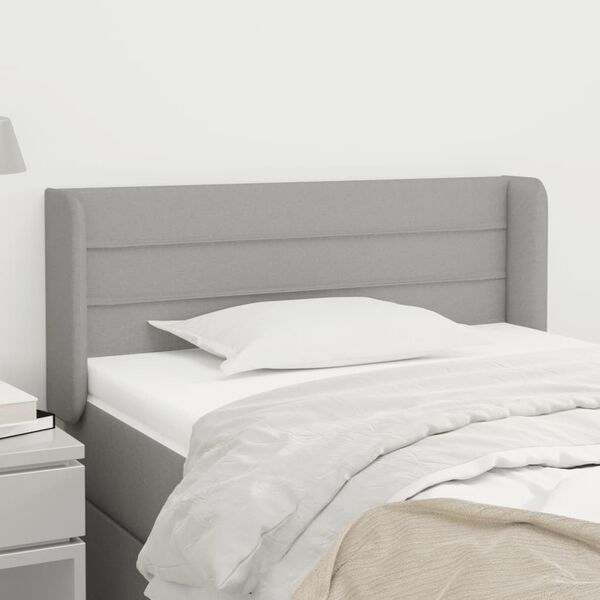 vidaXL Čelo postele so z&aacute;hybmi bledosiv&eacute; 83x16x78/88 cm l&aacute;tka