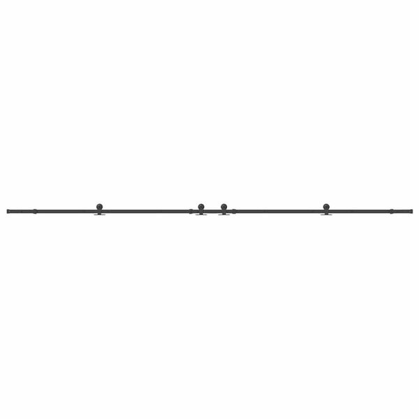 vidaXL Kovanie na posuvn&eacute; dvere čierne 427 cm oceľov&eacute;