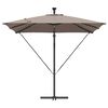 vidaXL Kantileverov&yacute; ban&aacute;nov&yacute; parasol Sivohned&aacute; 249 x 249 x 250 cm