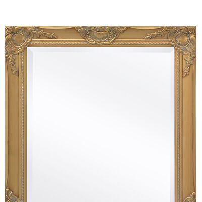 vidaXL Nástenné zrkadlo v barokovom štýle, 140x50 cm, zlaté