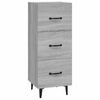 vidaXL Komoda siv&yacute; dub sonoma 34,5x34x90 cm spracovan&eacute; drevo