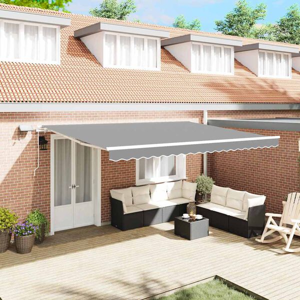 vidaXL Markíza s Biela 4,5 × 3 m Kov