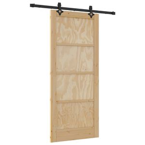 vidaXL Posuvn&eacute; dvere ORKDAL 86 x 198,5 cm Borovicov&yacute; mas&iacute;v Pr&iacute;rodn&aacute;