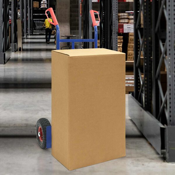 vidaXL Ručn&yacute; voz&iacute;k Modr&aacute; a červen&aacute; 57 x 46 x 113 cm Oceľ