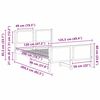 vidaXL Rám postele s čelnou doskou Sivohnedá 120 x 200 cm látka