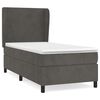 vidaXL Posteľn&yacute; r&aacute;m boxspring s matracom tmavosiv&yacute; 100x200 cm zamat