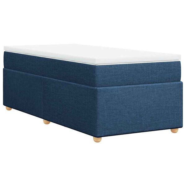 vidaXL Boxspring posteľ s matracom modr&aacute; 100x200 cm l&aacute;tka