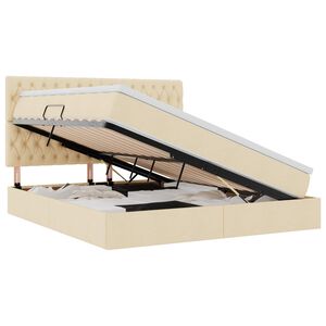 vidaXL Postel s &uacute;ložn&yacute;m prostorem a matrac&iacute; Kr&eacute;mov&aacute; 180 x 200 cm