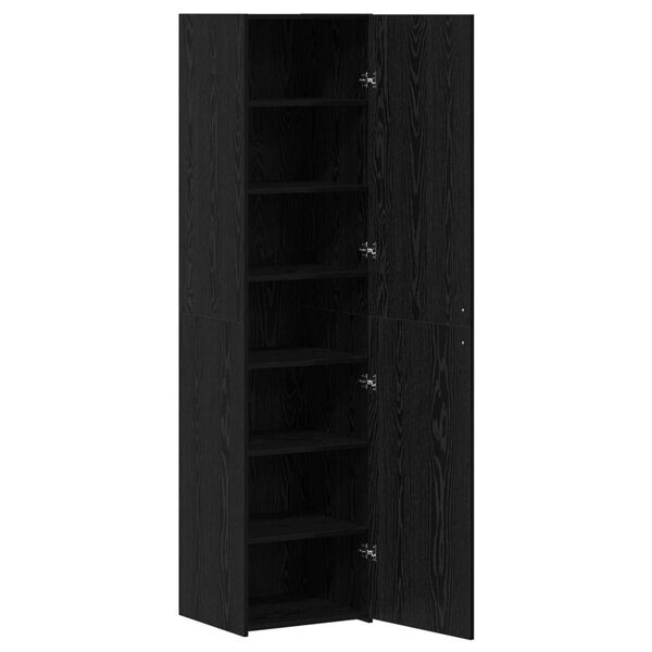 vidaXL Highboard 2 pcs Čierny dub 45 x 42,5 x 185 cm