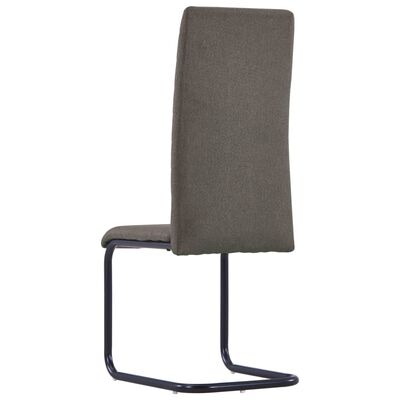 vidaXL Jedálenské stoličky, perová kostra 2 ks, sivohnedé, látka