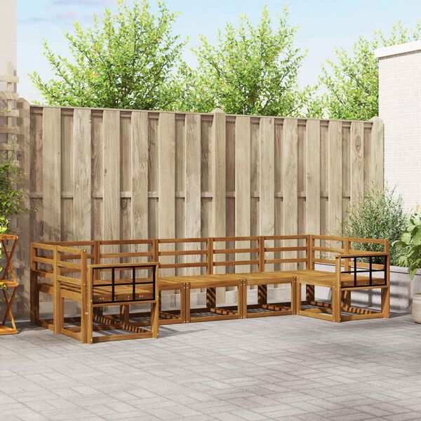 vidaXL Z&aacute;hradn&aacute; s&uacute;prava gaučov 7 pcs Pr&iacute;rodn&aacute; Pevn&eacute; ak&aacute;ciov&eacute; drevo