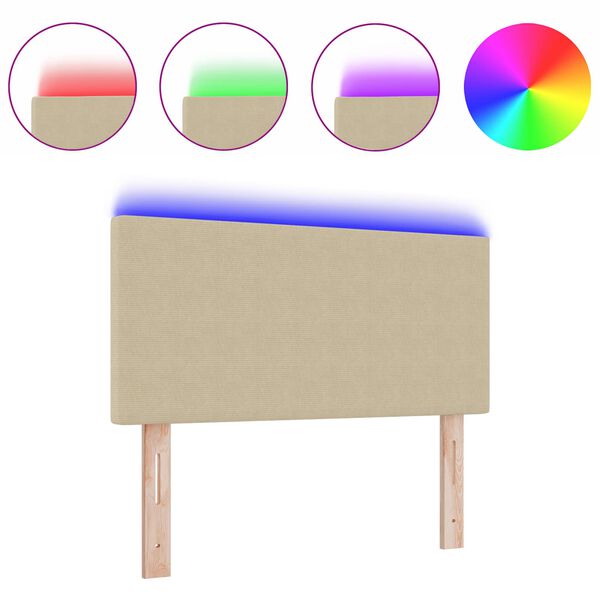 vidaXL LED hlavov&aacute; doska s čelnou doskou &Scaron;ed&aacute; zelen&aacute; 90 cm Polyester