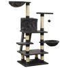 vidaXL Škrabadlo pre mačky so sisalovými stĺpikmi tmavo sivé 122 cm