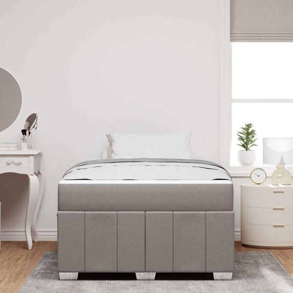 vidaXL Rám postele s matracmi Sivohnedá 120 x 200 cm látka