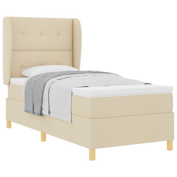 vidaXL Boxspring posteľ s matracom tmavo&scaron;ed&aacute; 90x190 cm Kr&eacute;mov&aacute; l&aacute;tka