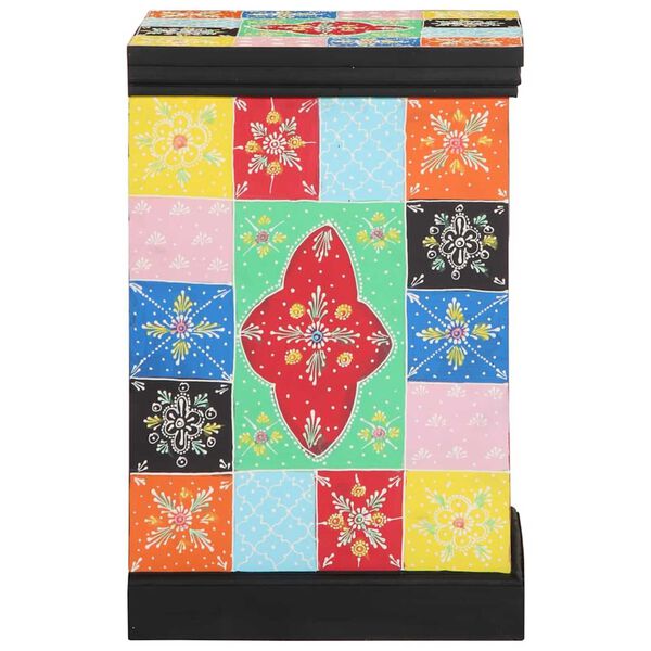 vidaXL Zásuvkový kabinet Viacfarebný 40 x 40 x 60 cm Mangový masív