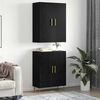vidaXL Highboard Čierny dub 69,5 x 34 x 180 cm Kompozitn&eacute; drevo