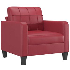 vidaXL Kreslo v&iacute;novo-červen&eacute; 60 cm umel&aacute; koža