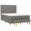 vidaXL Boxspring posteľ s matracom tmavosiv&aacute; 140x200 cm l&aacute;tka