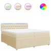 vidaXL Boxspring posteľ s matracom kr&eacute;mov&aacute; 200x200 cm l&aacute;tka