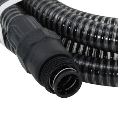vidaXL Odsávacia hadica s PVC spojkami, čierna 1" 4 m, PVC