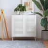 vidaXL Lamelov&eacute; dvierka na skrinku 2 ks, biele 69x39,4 cm, borovica