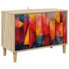 vidaXL TV skrinka HEESCH 69 x 33 x 50 cm Sonoma Kompozitn&eacute; drevo