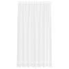 vidaXL Čipkov&aacute; z&aacute;clona so z&aacute;clonami Biela 245 x 200 cm Polyester