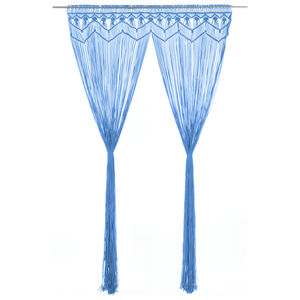 vidaXL Záclona macrame modrá 140x240 cm bavlna