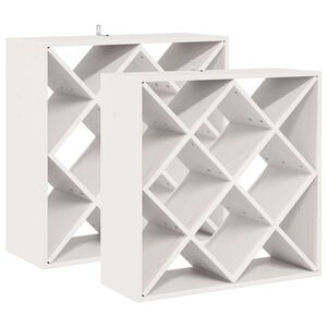 vidaXL Reg&aacute;l na v&iacute;no 2 ks Biela 62 x 25 x 62 cm