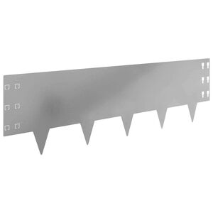 vidaXL Obrubn&iacute;k tr&aacute;vnika 20 ks 100 x 30 cm Oceľ Strieborn&aacute;